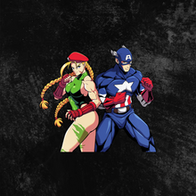 Load image into Gallery viewer, Cammy x Captain America Sticker