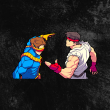 Load image into Gallery viewer, Ryu x Cyclops (Dap Up) Sticker Pack